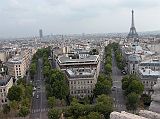 Paris 03 Arc de Triomphe View Down Av Marceau and Av d'iena Towards Montparnasse Tower and Eiffel Tower 